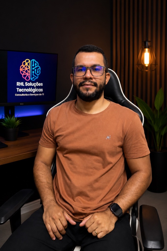 Rodolpho Heliodoro, fundador da RHL, em seu escritório
